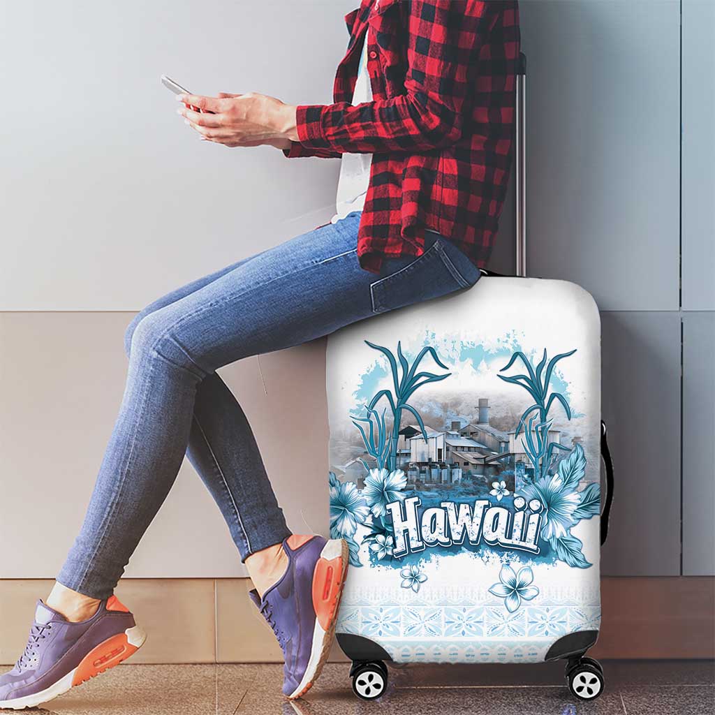 Hawaii Sugar Plantation Luggage Cover With Hawaiian Tapa Pattern LT05 - Polynesian Pride