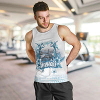 Hawaii Sugar Plantation Men Tank Top With Hawaiian Tapa Pattern