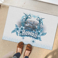 Hawaii Sugar Plantation Rubber Doormat With Hawaiian Tapa Pattern
