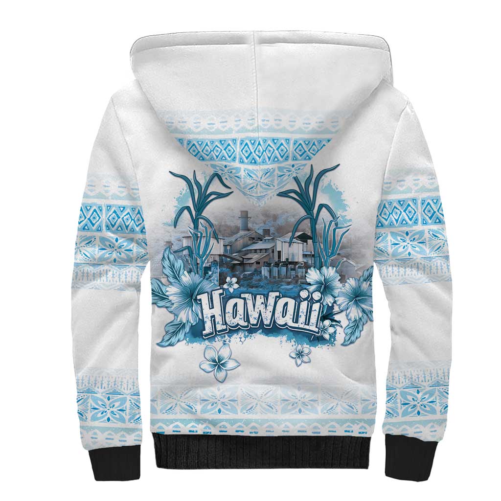 Hawaii Sugar Plantation Sherpa Hoodie With Hawaiian Tapa Pattern LT05 - Polynesian Pride