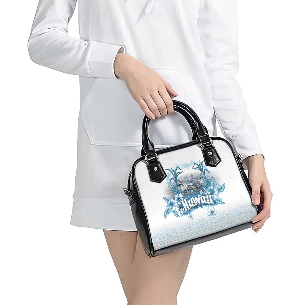 Hawaii Sugar Plantation Shoulder Handbag With Hawaiian Tapa Pattern