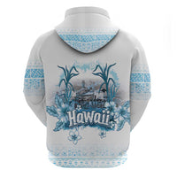 Hawaii Sugar Plantation Zip Hoodie With Hawaiian Tapa Pattern LT05 - Polynesian Pride