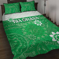 Cook Islands Maori Language Week Quilt Bed Set Pacific Tapa Pattern
