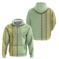 Hawaii Shell Tiare Anthurium Heliconia Lei Hoodie With Tapa Pattern Baby Green