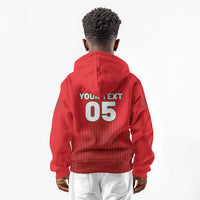 Custom Morocco Football 2026 Kid Hoodie Atlas Lions Breathtaking Victory Red Version