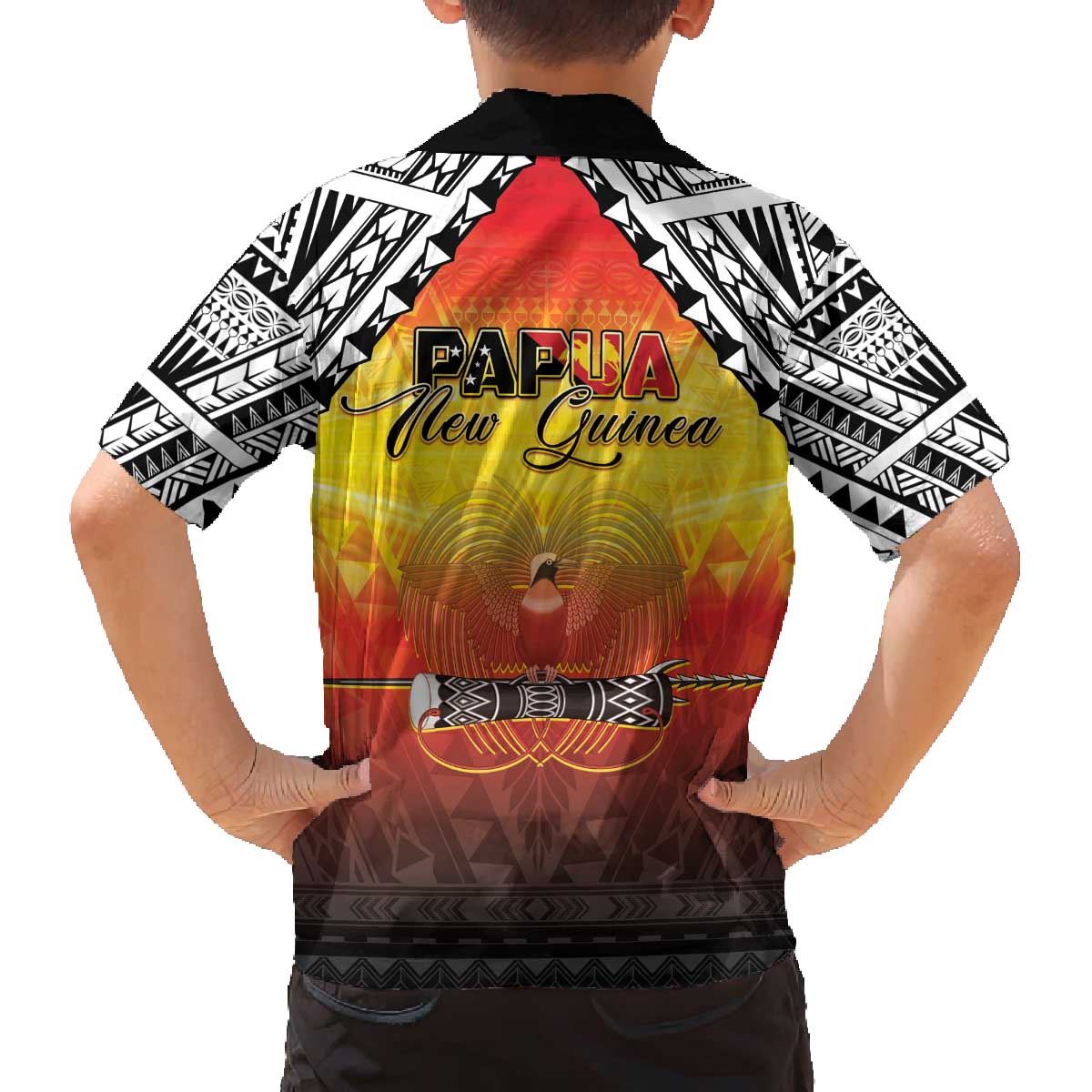 Papua New Guinea 50th Independence Day Family Matching Puletasi and Hawaiian Shirt One People One Nation One PNG LT05 - Polynesian Pride