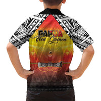 Papua New Guinea 50th Independence Day Family Matching Tank Maxi Dress and Hawaiian Shirt One People One Nation One PNG LT05 - Polynesian Pride