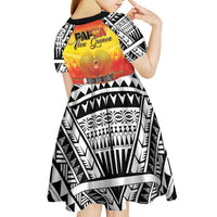Papua New Guinea 50th Independence Day Kid Short Sleeve Dress One People One Nation One PNG LT05 - Polynesian Pride