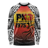 Papua New Guinea 50th Independence Day Long Sleeve Shirt One People One Nation One PNG LT05 Unisex Yellow - Polynesian Pride