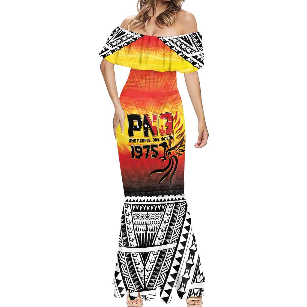 Papua New Guinea 50th Independence Day Mermaid Dress One People One Nation One PNG LT05 - Polynesian Pride