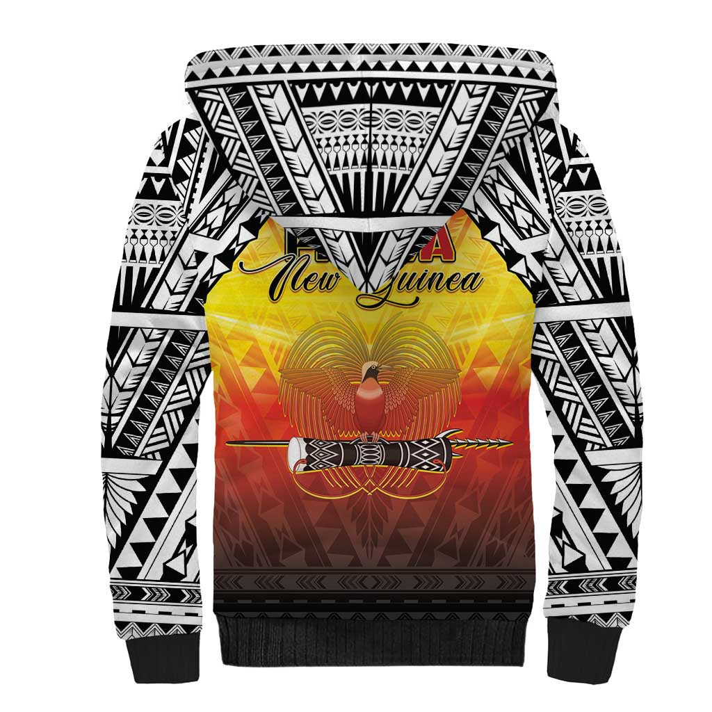 Papua New Guinea 50th Independence Day Sherpa Hoodie One People One Nation One PNG LT05 - Polynesian Pride