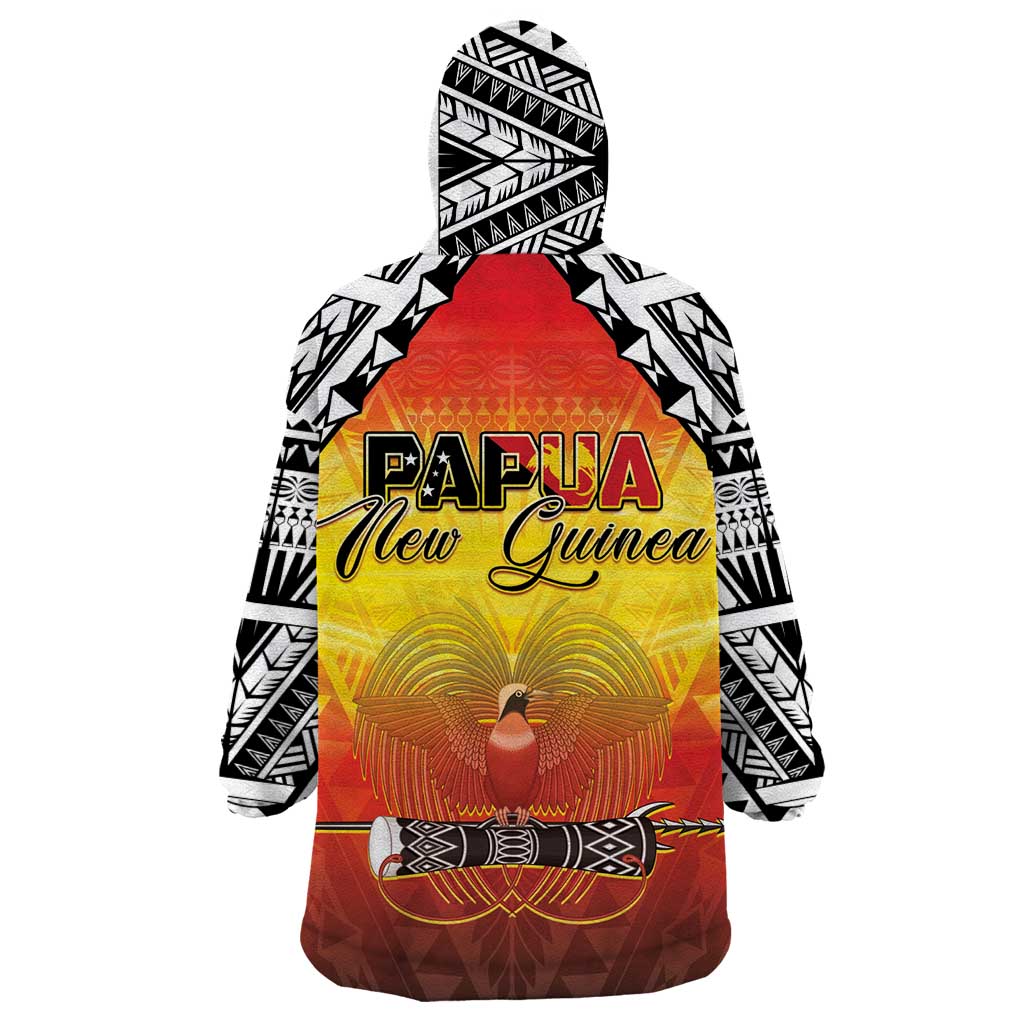 Papua New Guinea 50th Independence Day Wearable Blanket Hoodie One People One Nation One PNG LT05 - Polynesian Pride