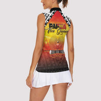 Papua New Guinea 50th Independence Day Women Sleeveless Polo Shirt One People One Nation One PNG LT05 - Polynesian Pride