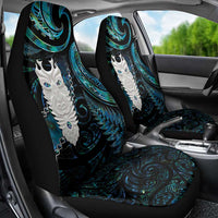 New Zealand Aotearoa Car Seat Cover Maori Tane Te Waiora Paua Shell Glitter Turquoise LT05 - Polynesian Pride