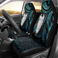 New Zealand Aotearoa Car Seat Cover Maori Tane Te Waiora Paua Shell Glitter Turquoise LT05 - Polynesian Pride