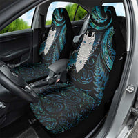 New Zealand Aotearoa Car Seat Cover Maori Tane Te Waiora Paua Shell Glitter Turquoise LT05 - Polynesian Pride
