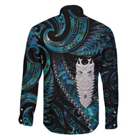 New Zealand Aotearoa Family Matching Off The Shoulder Long Sleeve Dress and Hawaiian Shirt Maori Tane Te Waiora Paua Shell Glitter Turquoise LT05 - Polynesian Pride