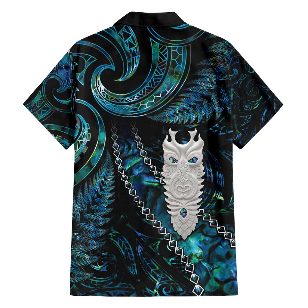 New Zealand Aotearoa Family Matching Off Shoulder Maxi Dress and Hawaiian Shirt Maori Tane Te Waiora Paua Shell Glitter Turquoise LT05 - Polynesian Pride