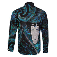 New Zealand Aotearoa Family Matching Off Shoulder Maxi Dress and Hawaiian Shirt Maori Tane Te Waiora Paua Shell Glitter Turquoise LT05 - Polynesian Pride