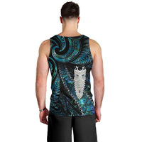 New Zealand Aotearoa Men Tank Top Maori Tane Te Waiora Paua Shell Glitter Turquoise LT05 - Polynesian Pride