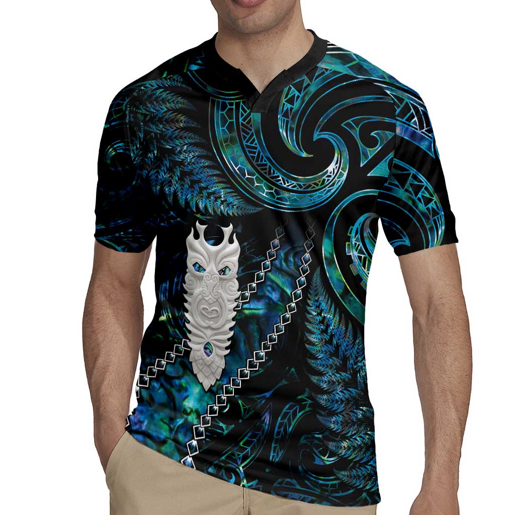 New Zealand Aotearoa Rugby Jersey Maori Tane Te Waiora Paua Shell Glitter Turquoise LT05 - Polynesian Pride