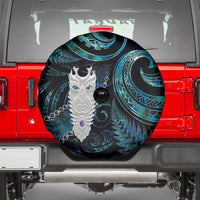 New Zealand Aotearoa Spare Tire Cover Maori Tane Te Waiora Paua Shell Glitter Turquoise LT05 - Polynesian Pride