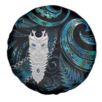 New Zealand Aotearoa Spare Tire Cover Maori Tane Te Waiora Paua Shell Glitter Turquoise LT05 - Polynesian Pride