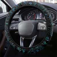 New Zealand Aotearoa Steering Wheel Cover Maori Tane Te Waiora Paua Shell Glitter Turquoise LT05 - Polynesian Pride