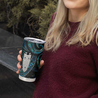 New Zealand Aotearoa Tumbler Cup Maori Tane Te Waiora Paua Shell Glitter Turquoise LT05 - Polynesian Pride