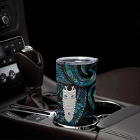 New Zealand Aotearoa Tumbler Cup Maori Tane Te Waiora Paua Shell Glitter Turquoise LT05 - Polynesian Pride