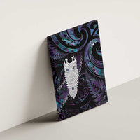 New Zealand Aotearoa Canvas Wall Art Maori Tane Te Waiora Paua Shell Glitter Purple LT05 - Polynesian Pride