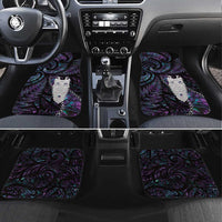New Zealand Aotearoa Car Mats Maori Tane Te Waiora Paua Shell Glitter Purple LT05 Set 4pcs Purple - Polynesian Pride
