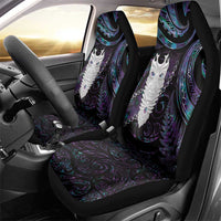 New Zealand Aotearoa Car Seat Cover Maori Tane Te Waiora Paua Shell Glitter Purple LT05 - Polynesian Pride