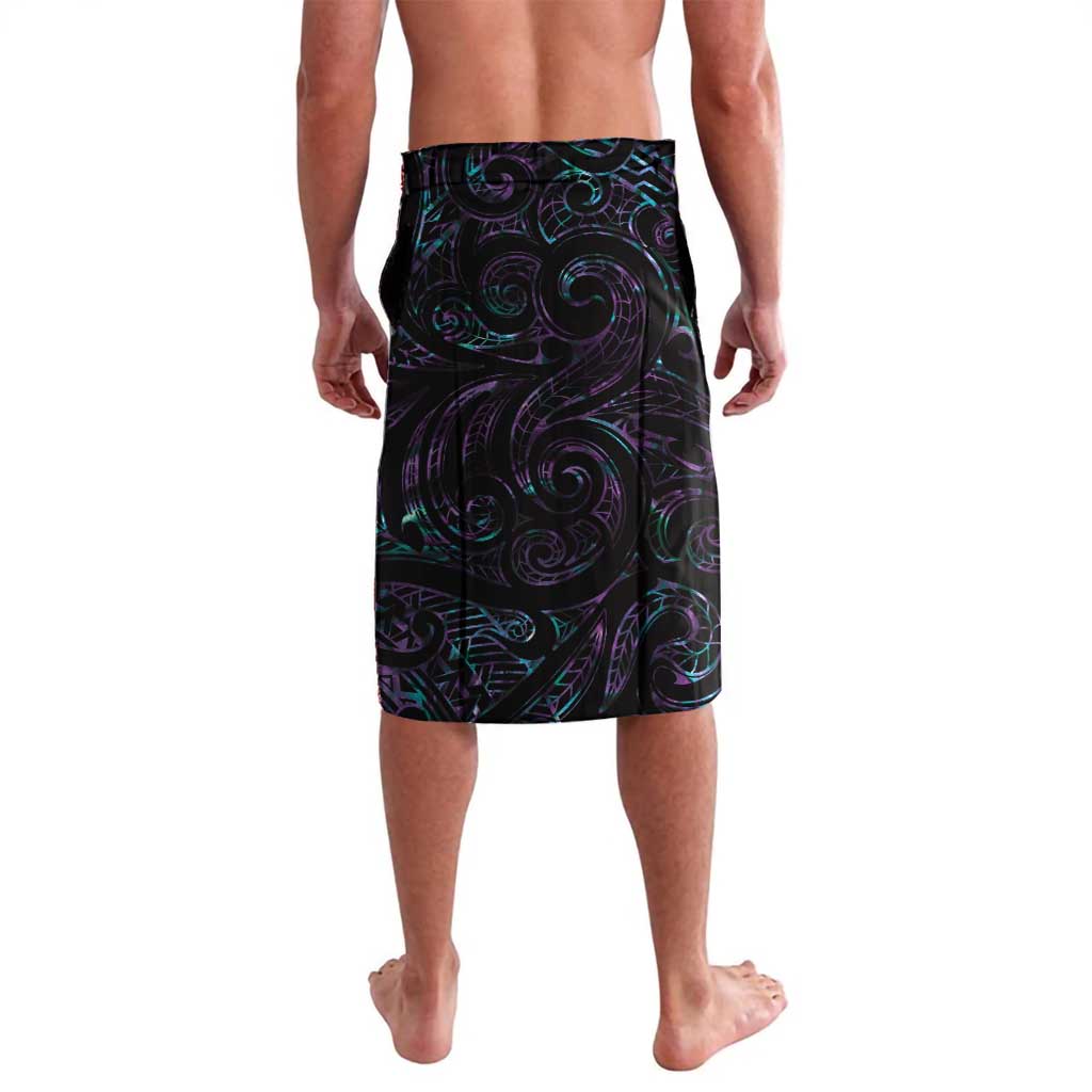New Zealand Aotearoa Lavalava Maori Tane Te Waiora Paua Shell Glitter Purple