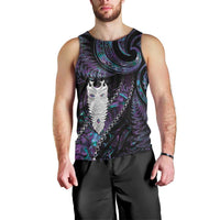 New Zealand Aotearoa Men Tank Top Maori Tane Te Waiora Paua Shell Glitter Purple LT05 - Polynesian Pride