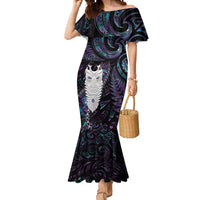New Zealand Aotearoa Mermaid Dress Maori Tane Te Waiora Paua Shell Glitter Purple LT05 Women Purple - Polynesian Pride