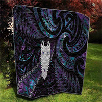 New Zealand Aotearoa Quilt Maori Tane Te Waiora Paua Shell Glitter Purple LT05 - Polynesian Pride