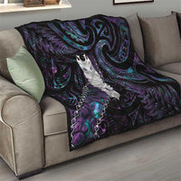 New Zealand Aotearoa Quilt Maori Tane Te Waiora Paua Shell Glitter Purple LT05 - Polynesian Pride