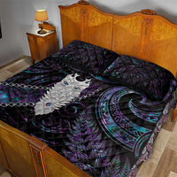New Zealand Aotearoa Quilt Bed Set Maori Tane Te Waiora Paua Shell Glitter Purple LT05 - Polynesian Pride