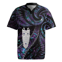 New Zealand Aotearoa Rugby Jersey Maori Tane Te Waiora Paua Shell Glitter Purple LT05 Purple - Polynesian Pride