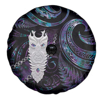 New Zealand Aotearoa Spare Tire Cover Maori Tane Te Waiora Paua Shell Glitter Purple LT05 - Polynesian Pride