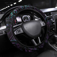 New Zealand Aotearoa Steering Wheel Cover Maori Tane Te Waiora Paua Shell Glitter Purple LT05 Universal Fit Purple - Polynesian Pride