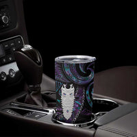 New Zealand Aotearoa Tumbler Cup Maori Tane Te Waiora Paua Shell Glitter Purple LT05 - Polynesian Pride