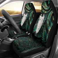 New Zealand Aotearoa Car Seat Cover Maori Tane Te Waiora Paua Shell Glitter Green LT05 - Polynesian Pride