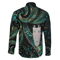 New Zealand Aotearoa Family Matching Mermaid Dress and Hawaiian Shirt Maori Tane Te Waiora Paua Shell Glitter Green LT05 - Polynesian Pride