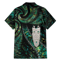 New Zealand Aotearoa Family Matching Puletasi and Hawaiian Shirt Maori Tane Te Waiora Paua Shell Glitter Green LT05 - Polynesian Pride