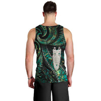 New Zealand Aotearoa Men Tank Top Maori Tane Te Waiora Paua Shell Glitter Green LT05 - Polynesian Pride