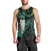 New Zealand Aotearoa Men Tank Top Maori Tane Te Waiora Paua Shell Glitter Green LT05 - Polynesian Pride
