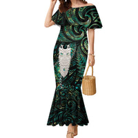 New Zealand Aotearoa Mermaid Dress Maori Tane Te Waiora Paua Shell Glitter Green LT05 Women Green - Polynesian Pride