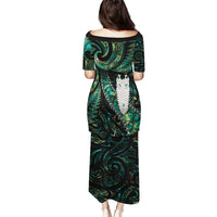 New Zealand Aotearoa Puletasi Maori Tane Te Waiora Paua Shell Glitter Green LT05 - Polynesian Pride